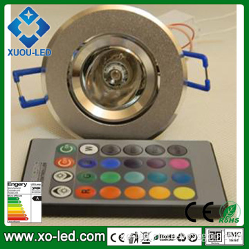 1PCS 3W RGB LED Light with 24 Keys RGB LED Controller Ceiling Light